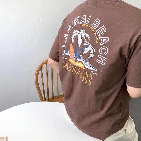 하와이 나염 티셔츠 (3 color)